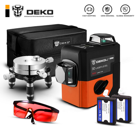 DEKO HV-LL12 12Lines 3D Laser Level Self-Leveling 360 degre Horizontal & Vertical Cross Powerful Outdoor can use Detector ► Photo 1/6