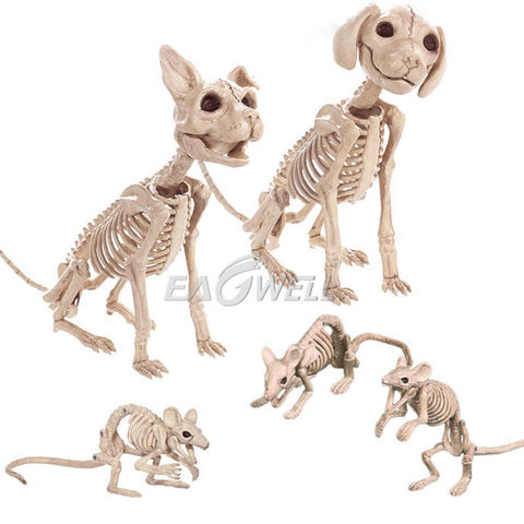Hot Halloween animal Toys Figurines Decoration Crafts New Halloween Skeleton Mouse Prop Bat Bones Party Shop Decoration Horror ► Photo 1/6