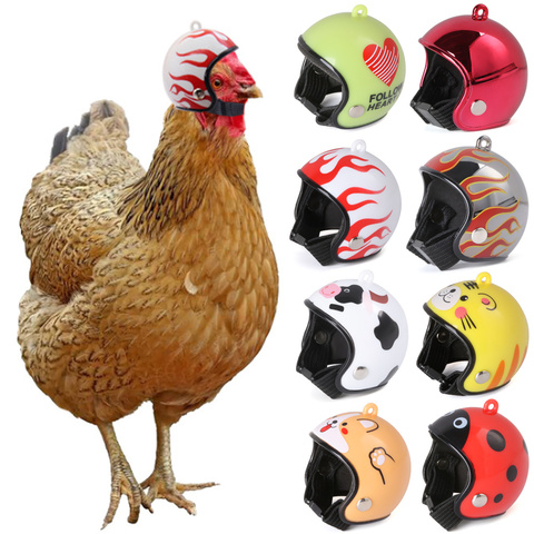 Chicken Helmet Cap Pet Protective Gear Sun Rain Protection Helmet Toy Bird Hens Small Pet Supplies Costumes Accessories ► Photo 1/6