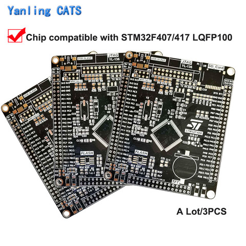 STM32f4 Arm Cortex M4 Empty Development Board DIY Welding for MCU STM32F407VE STM32F417VG Discovery LQFP100 Pin Chip 3PCS YL-136 ► Photo 1/5