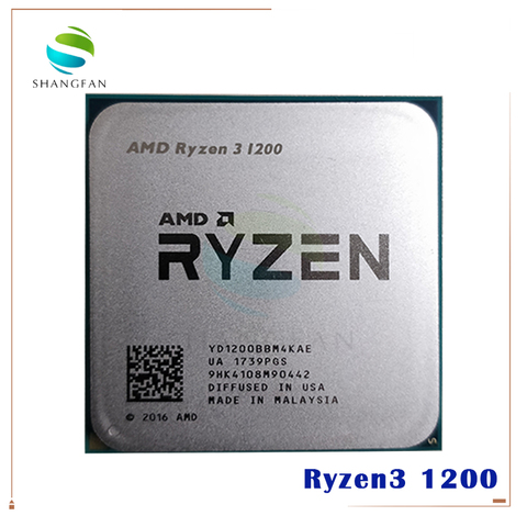 AMD Ryzen 3 1200 R3 1200 3.1 GHz Quad-Core Quad-Thread CPU Processor YD1200BBM4KAE Socket AM4 ► Photo 1/1