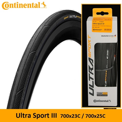 Continental Original Ultra Sport III Foldable Skin 700x23C 25C Bicycle Tire Folding Road Bike Tire Racing Cycling Pure Grip Tyre ► Photo 1/6