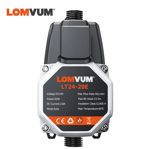 LOMVUM EU Booster Pump Brushless Water Pump 13.5M 24V 45W Auto Pressure Controller IP56 Household Water Heater Boost for Home ► Photo 1/6