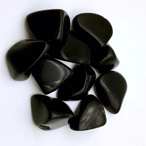 1PCS Natural Black obsidian Degaussing Stone Minerals Fish Tank Natural Crystal Gravel Stones Decorative tumbled stone D3 ► Photo 1/6