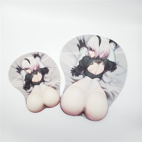 Big Size! NieR: Automata 2B Gaming 3D Bottom Mouse pad with Silicone GEL Wrist rest ► Photo 1/2