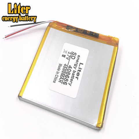 3 wire 3.7V 4500mAH 408686 408586 408585 Polymer lithium ion / Li-ion battery for tablet pc Liter energy battery ► Photo 1/5