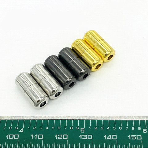 5Pcs Barrel Copper Screw Clasps Cord End Caps Connector For Bracelet Necklace Jewelry Making Hole size 3.6mm ► Photo 1/6