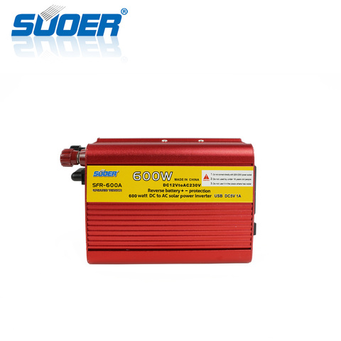 Suoer【 modified Sine Wave Inverter 】 Pure Sine Wave Solar DC AC 12V 220V 600W Off Grid Inverter (SFR-600A） ► Photo 1/6