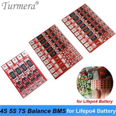 4S 12.8V 5S 16V 7S 22.4V3.2V LiFePo4 Battery Balance BMS for 18650 32700 Lithium iron phosphate Battery Charging Protection BMS ► Photo 1/6