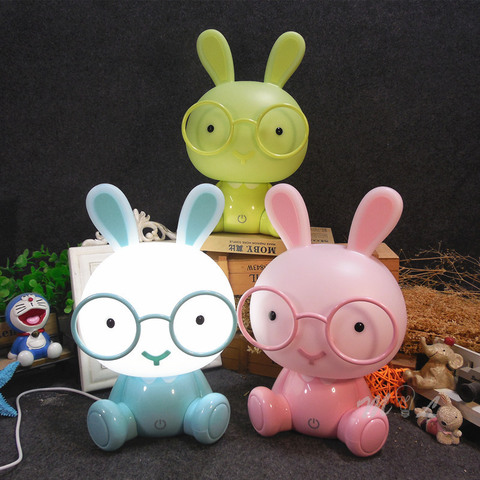 Cute Rabbit Desk Lamp Led Desk Lights for Bedroom Living Room Children's Night Lamp Study Reading Lamp USB 3W Touch Sensor Lamp ► Photo 1/6