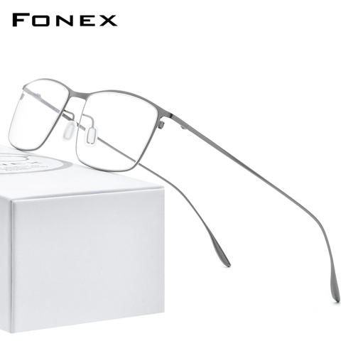 FONEX Titanium Alloy Glasses Frame Men Square Myopia Prescription Eyeglasses Frames 2022 New Full Optical Korean Eyewear 8105 ► Photo 1/6
