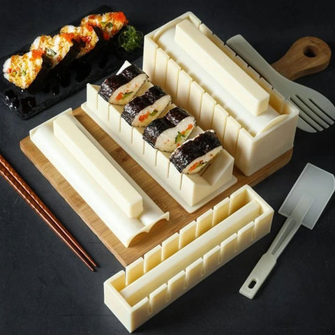 10 Pcs DIY Sushi Maker Complete with Sushi Knife DIY Sushi Set Easy and Fun Sushi Rolls Heart Shape TUE88 ► Photo 1/6