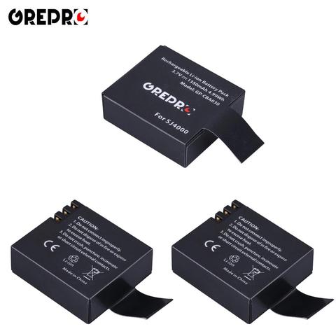 3x 1350mAh SJCAM sj4000 PG1050 Battery for SJCAM SJ4000 SJ4000WIFI SJ5000 SJ5000PLUS SJ6000WIFI sj7000 sj8000 sj9000 M10 H9 H3 ► Photo 1/4