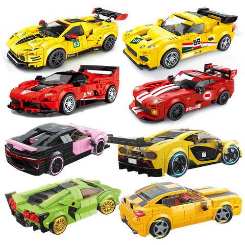 Speed Champions Race Car City Model Moc Bricks Great Vehicle Set Racing Building DIY Kid Toys Gift Sport Super Technic Creator ► Photo 1/6