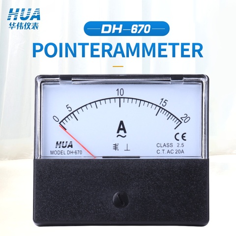 DH-670 AC  Ammeter  1A 2A 3A 5A 10A 15A 20A 30A 50A  Analog Pointer meter / Current meter ► Photo 1/6