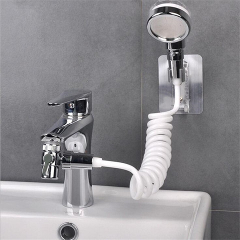Kitchen Bathroom Sink Water Faucet External Shower Head Set Toilet Flush Extension Tap Small Nozzle Wash Hair Shower With Holder ► Photo 1/6