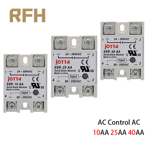 SSR -10AA  25AA 40AA  AC Control AC SSR White Shell Single Phase Solid State Relay Without Plastic Cover ► Photo 1/5