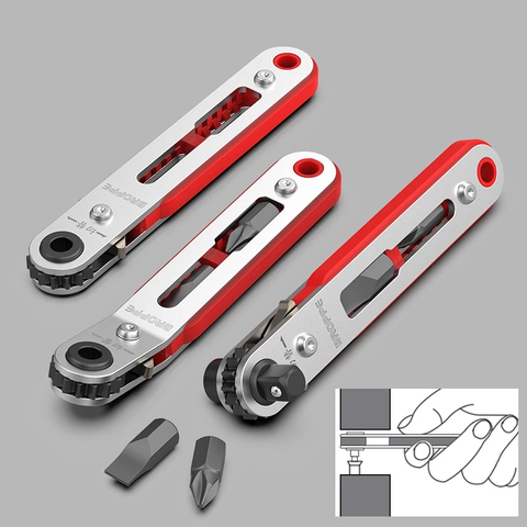 BROPPE Magnetic Two-way Ratchet Wrench 1/4