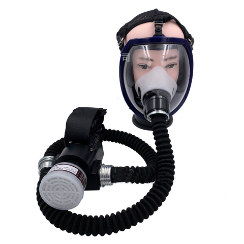 Full Face Gas Mask Electric Constant Flow Supplied Air Fed SystemRespirator Workplace Safety Supplies Protective gas Mask ► Photo 1/6