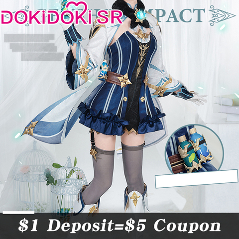 $1 Deposit =$5 Coupon DokiDoki-SR Game Genshin Impact Cosplay Sucrose Costume ► Photo 1/6