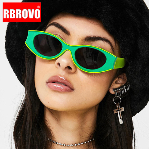RBROVO 2022 Retro Cateye Sunglasses Women Vintage Small Sun Glasses for Women/Men Brand Luxury Eyeglasses Women/Men Gafas De Sol ► Photo 1/6