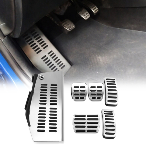 new hot Car Pedal Stainless Steel Pad Foot Rest FOR Volkswagen Polo VW Golf 4 Bora Beetle RSi GTI R32 Audi A3 SEAT car styling ► Photo 1/6