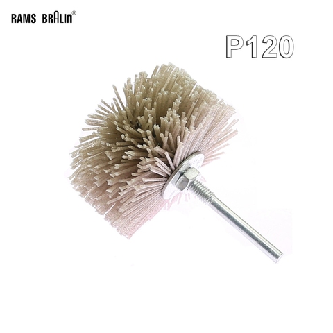 1 piece OD 85mm Drill Abrasive Wire Nylon Radial Polishing Brush for Wood Furniture Mahogany Finishing ► Photo 1/6