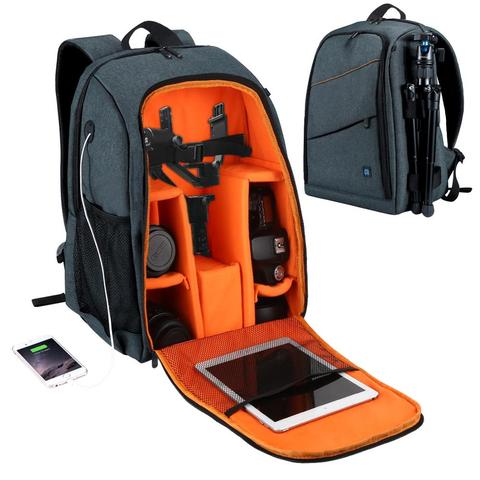 PULUZ Outdoor Portable Waterproof Scratch-proof Dual Shoulders Backpack Camera Bag Digital DSLR Photo Video Bag, laptop backpack ► Photo 1/6