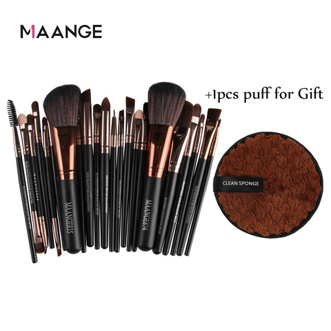 Pro 22Pcs Makeup Brushes Set +1pcs Makeup Puff Powder Foundation Eyeshadow Eyeliner Lip Make up Brush Beauty Tools Maquiagem ► Photo 1/6