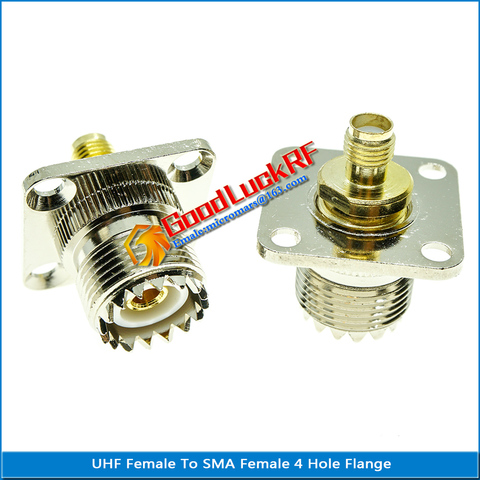 UHF PL259 SO239 To SMA Connector Coax Socket UHF Female Jack To SMA Female Plug 4 Hole Flange Panel Mount RF Coaxial Adapters ► Photo 1/6