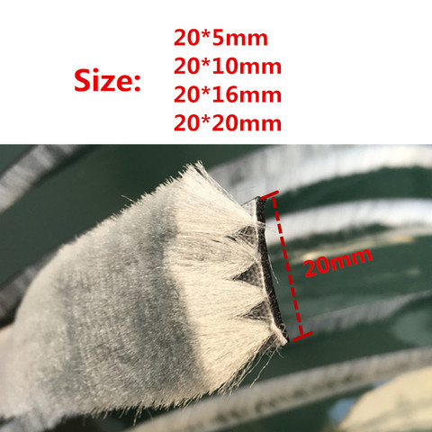 5meters Self-adhesive Sealing Wind-proof Brush Strip For Home Door Window Sound Insulation Strip Gasket widen 20mm Brush Strip ► Photo 1/6