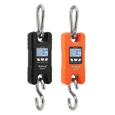 WeiHeng Crane Scale 150KG 500KG Digital Stainless Steel Hook Hanging Scales 200kg 300kg LCD Loop Fish Heavy Duty Weight Balance ► Photo 1/6