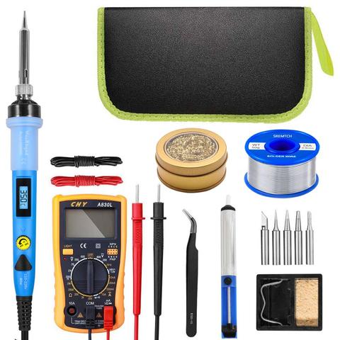 80W Digital Soldering Iron kit Electric Soldering Iron With On-Off Switch Knife Desoldering Pump Soldering Iron Tools ► Photo 1/6