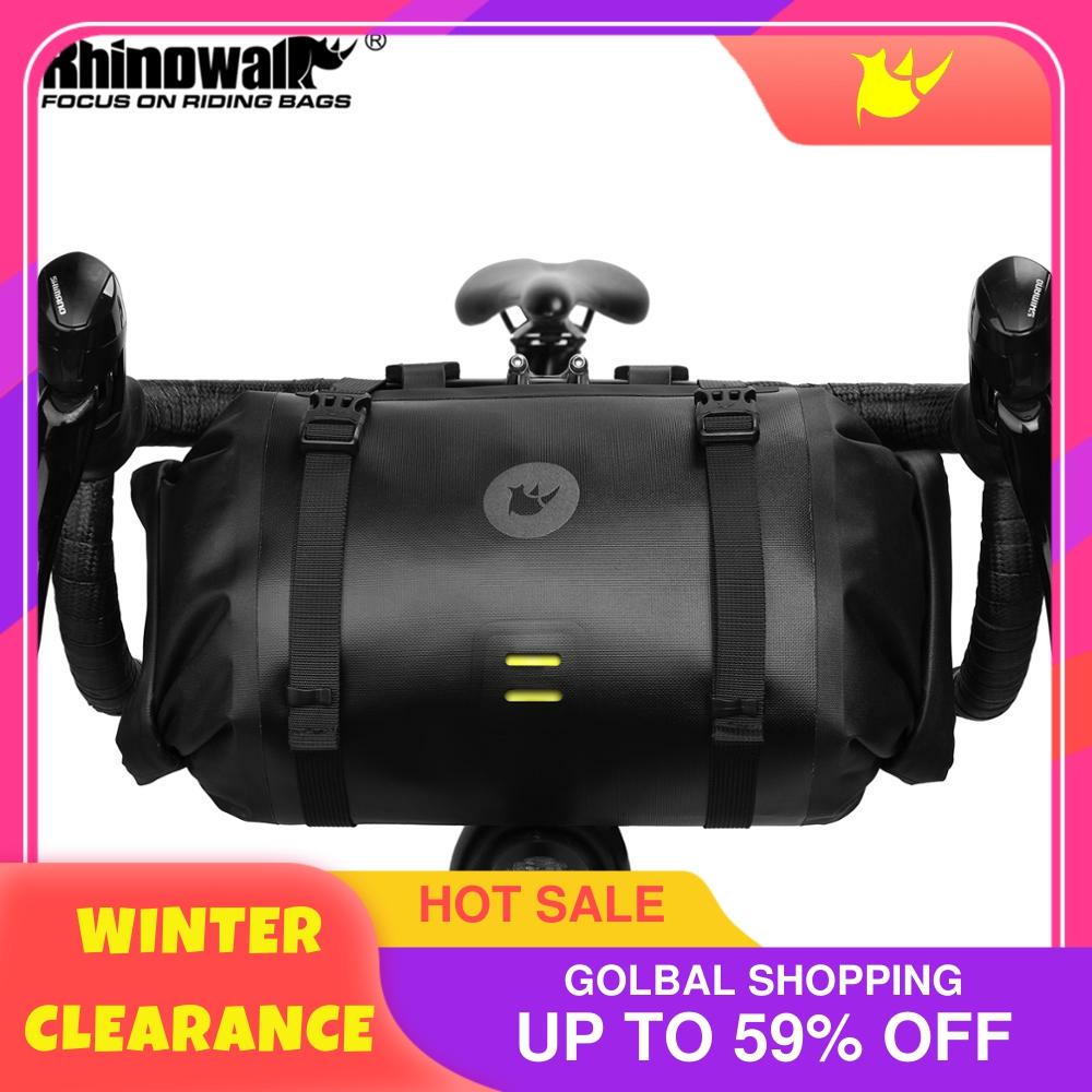 Rhinowalk 2022 Handlebar Bag Bicycle Bag Waterproof Big Capacity 2-piece Front Tube Cycling Bag MTB Frame Trunk Bike Accessories ► Photo 1/6