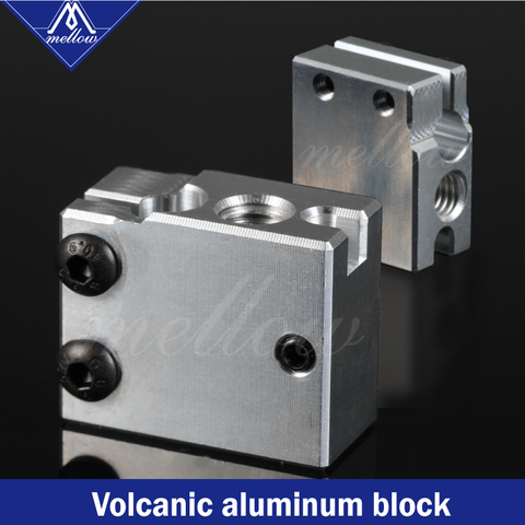 Mellow High Quality 3D Printer Volcano Heater Block For E3d Volcano V6 Hotend Compatible Pt100 Sensor/thermistor Cartrodge ► Photo 1/6