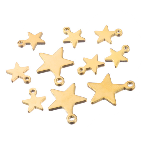 20pcs Stainless Steel Gold Tiny Star Charms Connectors for DIY Bracelet Earring Jewelry Making Supplies Accessories Wholesale ► Photo 1/6