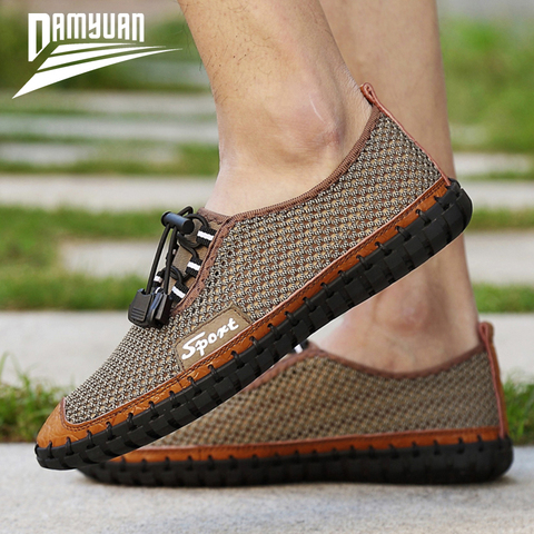 Damyuan Summer 2022 Arrival Men Shoes Super Breathable Light Casual Shoes Hollow Mesh Sneakers Men Driving Shoes Plus Size ► Photo 1/6