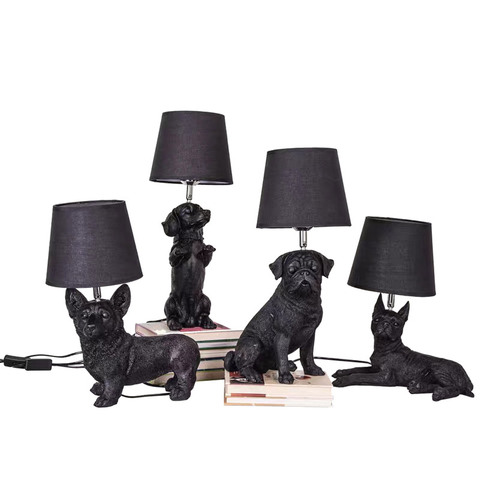 Table Lamp for Bedroom Bedside Children Art Deco Animal Puppy LED Nightstand Nordic Designer Dining Table Light 220V ► Photo 1/6