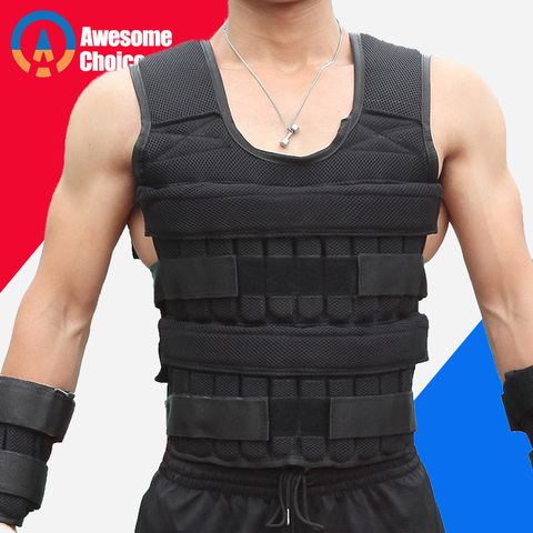 30KG Loading Weight Vest For Boxing Weight Training Workout Fitness Gym Equipment Adjustable Waistcoat Jacket Sand Clothing ► Photo 1/6