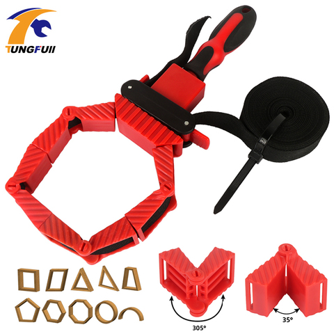 Multifunction Belt Clamping Tools Pipe clamp Woodworking Quick Adjustable Band Tool Clamp 4M Nylon Belt Polygonal Angle Clamp ► Photo 1/6