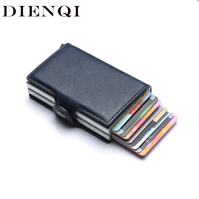 RFID Credit Card Holder Protector Aluminum Alloy Credit Card Wallet RFID Metal Credit Card Case for Women or Men Silver