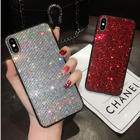Bling Glitter diamond case For Samsung Galaxy S9 Plus S8 Plus cover For Samsung Note 9 A50 A30 A10 A20 J4 PLUS J7 2017 M21 case ► Photo 1/6