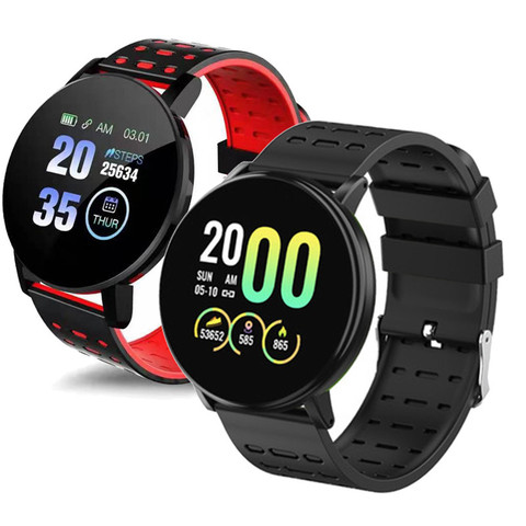 119 Plus Smart Watch Heart Rate Smart Man Wristband Sports Watches Waterproof Smartwatch Android Alarm Clock Wristwatches ► Photo 1/6