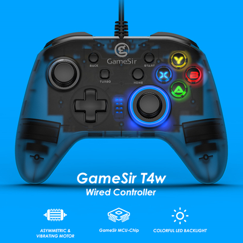 GameSir T4w USB Wired Game Controller for Windows 7/8/10 PC Gamepad with Vibration and Turbo Joystick for Steam Games ► Photo 1/6