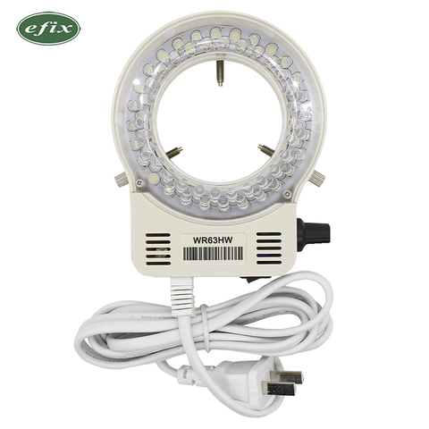 Free shipping 56 LED Adjustable Microscope Dimmer Ring Light illuminator Lamp For  Industrial Microscope Camera accessory ► Photo 1/6