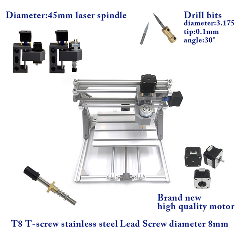 DIY mini Laser Cutting Machine 2 in 1 GRBL control CNC1610 PRO 500mw laser PCB Engraving Machine ► Photo 1/6