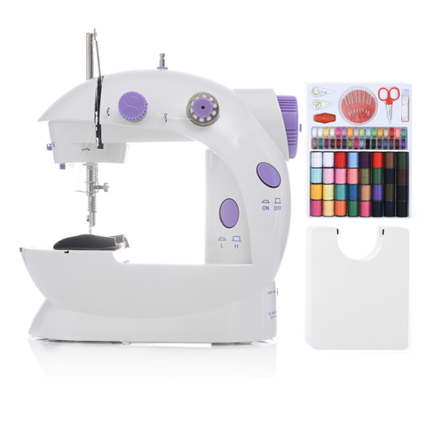 Sewing Machines Portable Mini Electric Household Crafting Mending with Foot Pedal Cutter Light for Home Beginners Kids Purple ► Photo 1/6