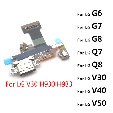 New For LG V30 H930 H933 USB Connector Charger Charging Port Dock Board Flex Cable For LG G6 G7 G8 Q7 Q8 V30 V40 V50 ► Photo 1/5