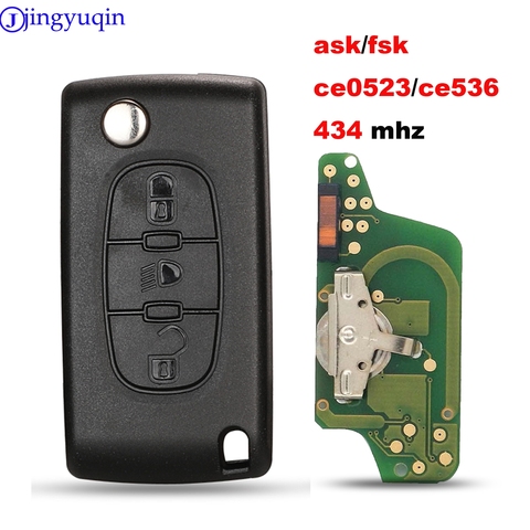 jingyuqin Ce0523 Ce0536 ASK/FSK 433Mhz ID46 For Peugeot 407 307 308 607  For Citroen C2 C3 C4 C5 C6 C8 Car Key VA2/HU83 Blade ► Photo 1/6