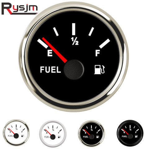 12/24V 0-190 Ohms 240-33 Ohms Auto Digital Fuel Level Gauge 52mm Boat Fuel Level Gauge Marine Yacht Trim Tank Indicator DC 9~32V ► Photo 1/6